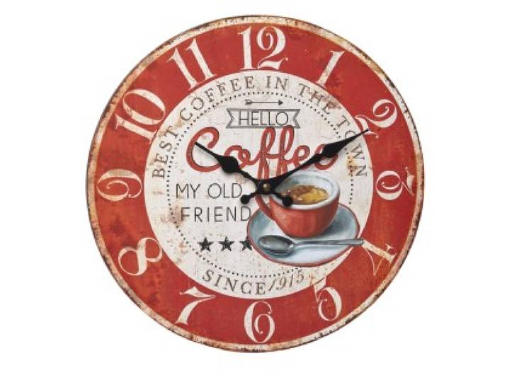 Horloge Murale Vintage Cadran Rouge