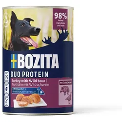 Bozita Dog Pate Pute mit Wildschwein | 6x 400g Hundefutter