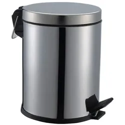 Aqua Blue Treteimer Mülleimer 3L Chrom