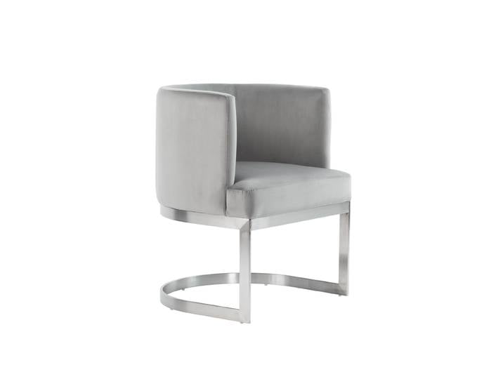 Lasco Esszimmerstuhl - Taubengrau - Basis Silber
