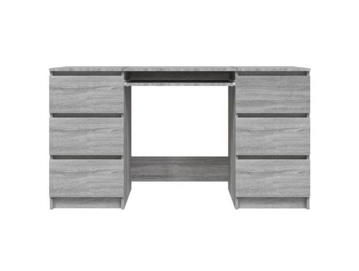 Bureau Informatique - CLOUD - Sonoma gris - 140x50x77 cm - Bois d'ingénierie LL146979