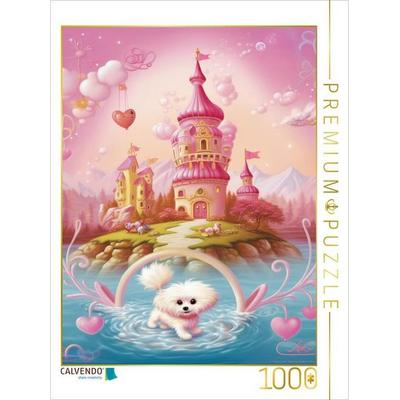 CALVENDO Puzzle Ein Hündchen läuft auf dem Wasser | 1000 Teile Lege-Größe 64x48cm Foto-Puzzle für glückliche Stunden