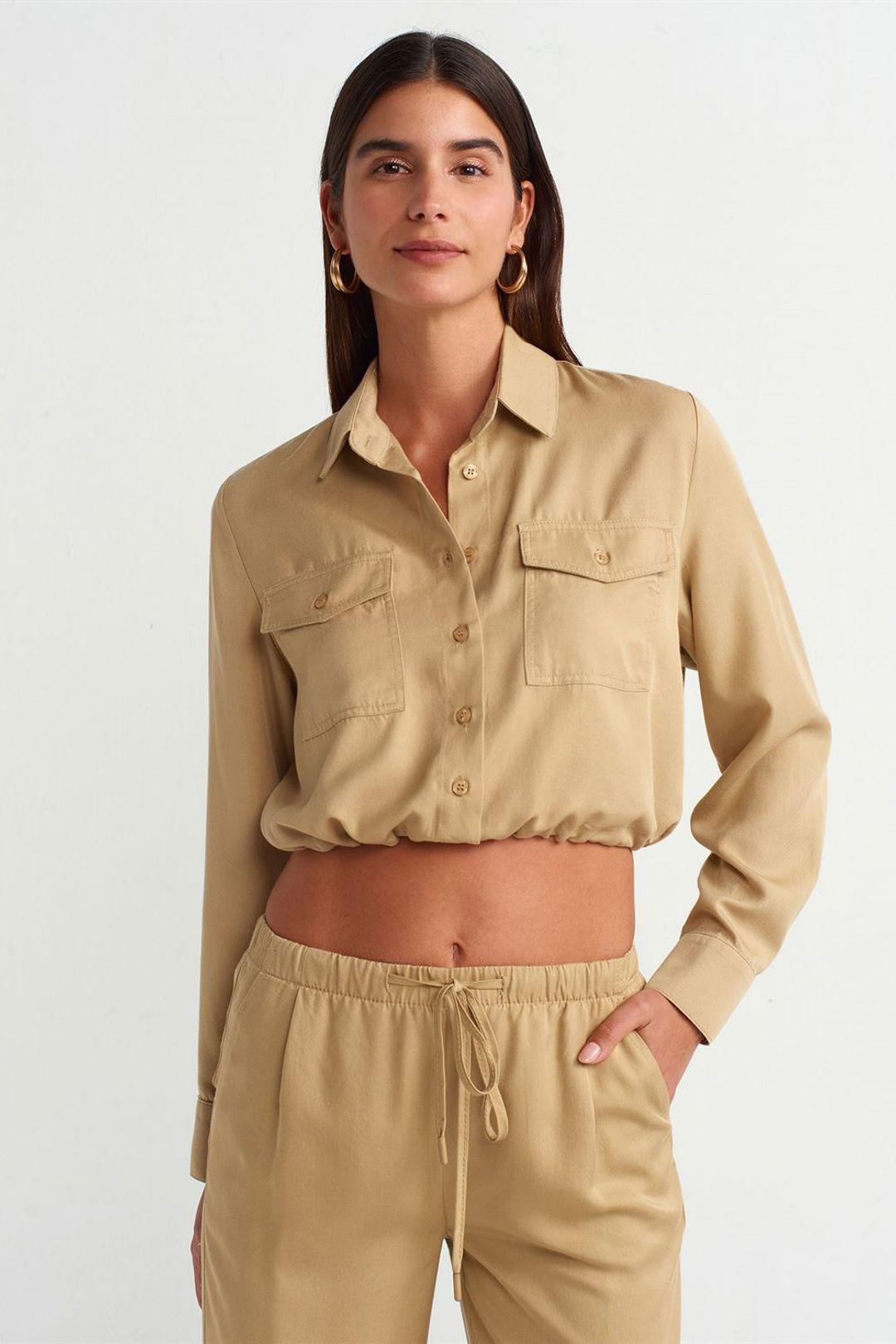 Tencel Kurzarmbluse