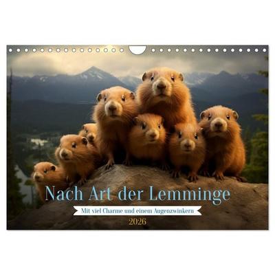 Nach Art der Lemminge (Wandkalender 2026 DIN A4 quer), CALVENDO Monatskalender