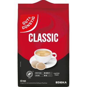 Gut&Günstig Kaffeepads Classic, mittlere Röstung, 100% Arabica, 40 Pads, 40 Stück