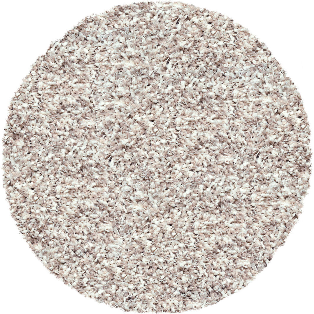 Latitude Run Markey Shaggy Area Rug Ivory;Beige Round 160cm