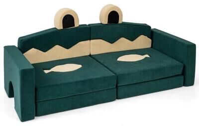 Costway 17 Pieces Modular Kids Play Couch for Inspiring Creativity
