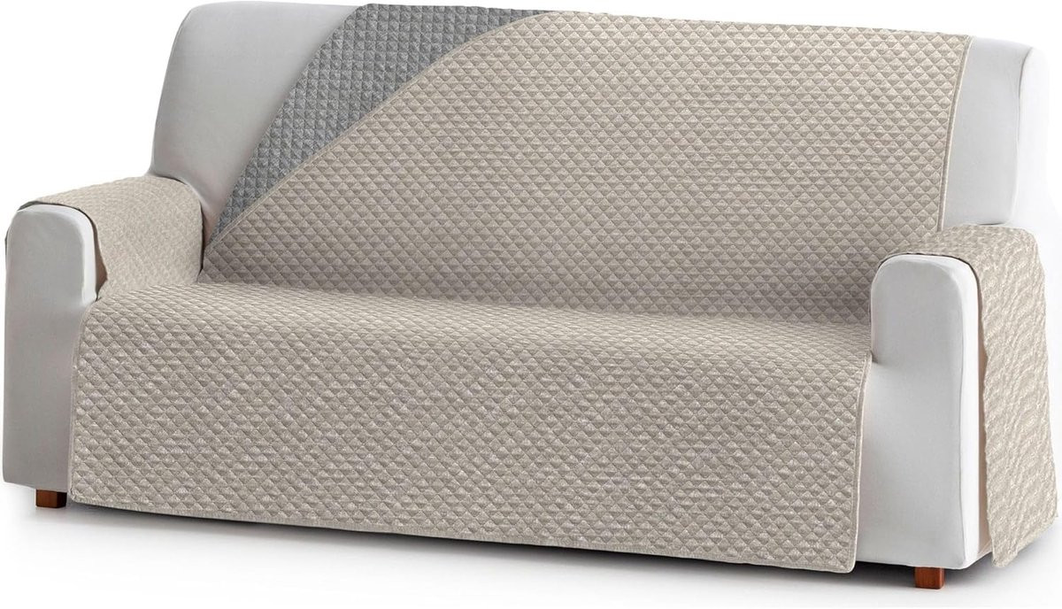 Omkeerbare bankhoes voor 4-zits sofa - Beige