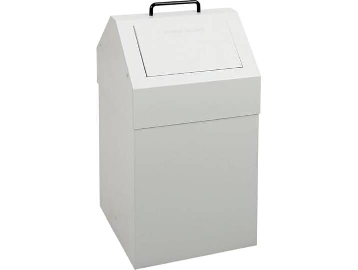 Stumpf Wertstoffbehälter mit Einwurfklappe Volumen 45 l, grau, BxH 330 x 640 mm, stationär