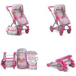 Moni Nano Puppenwagen pink Rose 9651B