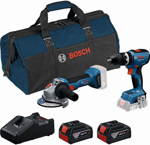 Bosch PROFESSIONAL GSB 18V-65 +GWS 18V-8+ (2xGBA 4.0Ah+GAL 18V-40+sac a outils) 0615A5008Z