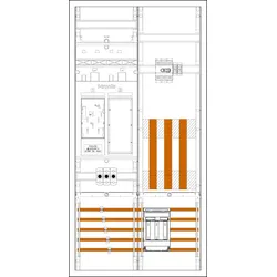 f-tronic 7198000 Wandlerschrank eHZ 100A, EHZ721W100D01, NH-Trenner 160A, D01 Sicherung 3polig