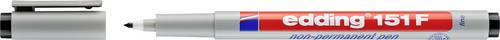 Edding Folienstift 151 F non-permanent pen 4-151001 Schwarz