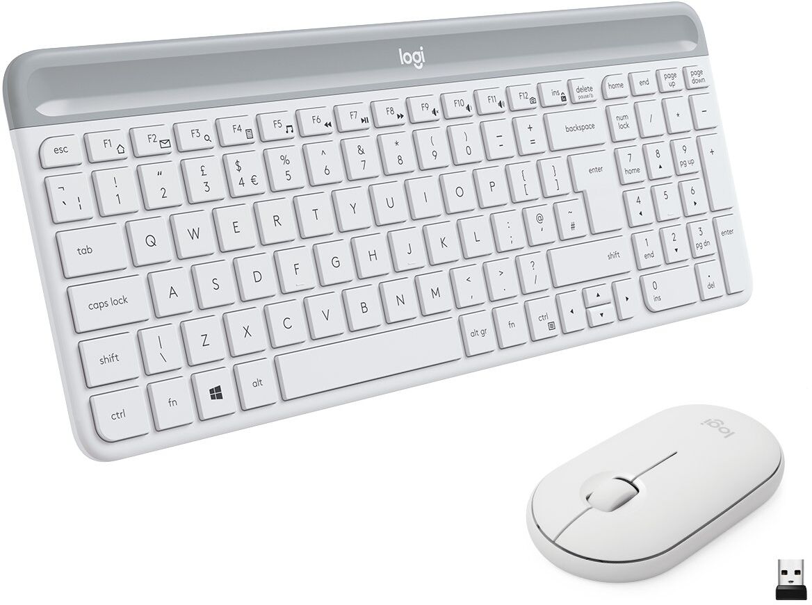 Tastiera e mouse Logitech 920 009197 MK SERIES Mk470 Slim Combo White