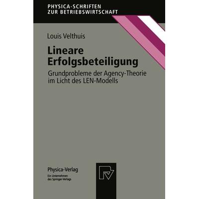 Lineare Erfolgsbeteiligung, Taschenbuch von Louis John Velthuis, Physica, 978-3-7908-1124-7