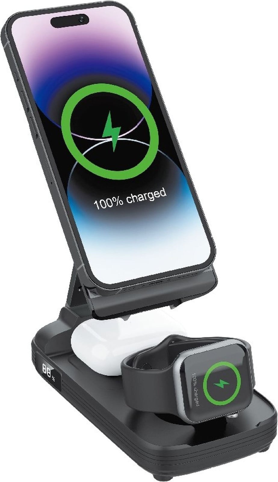 Cofi Magnetische draadloze powerbank met standaard, 10000mAh