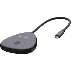 Verbatim WDA-02 (USB-C, 3 Ports), Dockingstation + USB Hub, Schwarz