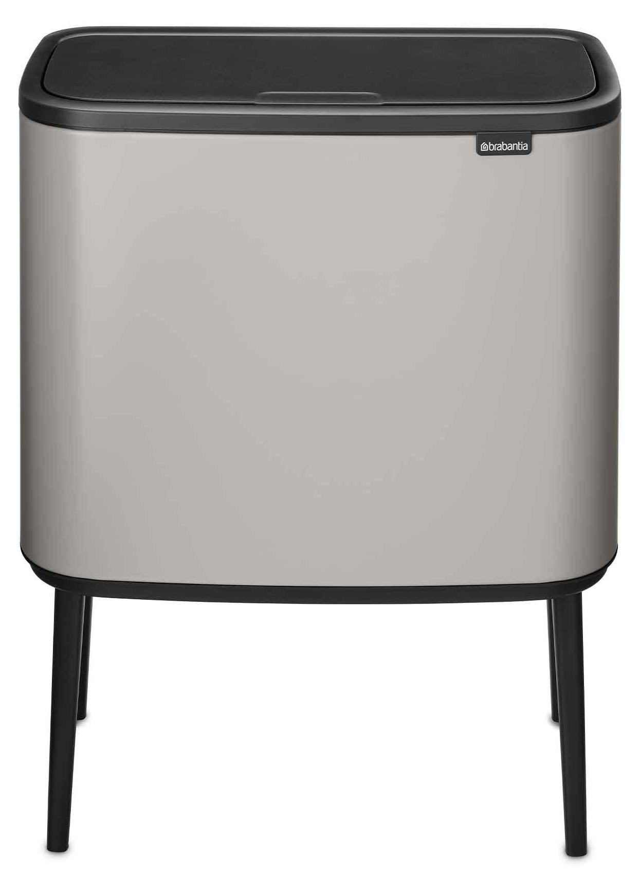 Brabantia Bo Touch Abfalleimer 11 + 23 l - Zwei Fächer für Mülltrennung | Küchen