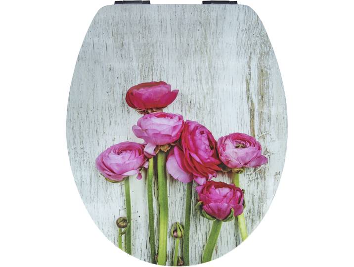 WC-Sitz CORNAT Ansprechendes Design - Hochwertiger Holzkern - Absenkautomatik , bunt, B:38,4cm L:47,5cm, MDF - Mitteldichte Holzfaserplatte, WC-Sitze, WC-Sitz, Schnellbefestigung - Komfortables Sitzgefühl / Toilettensitz