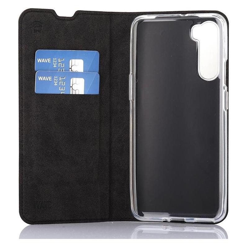 Wave BookCase -suojakotelo, OnePlus Nord, musta (OnePlus Nord) (WAVE-BC-OP-NO-BK)