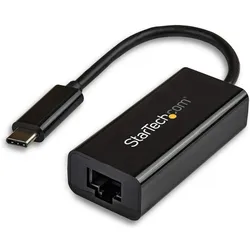 StarTech USB-C to Gigabit Adapter (USB, USB-C, RJ45 (1x)), Netzwerk Adapter, Schwarz