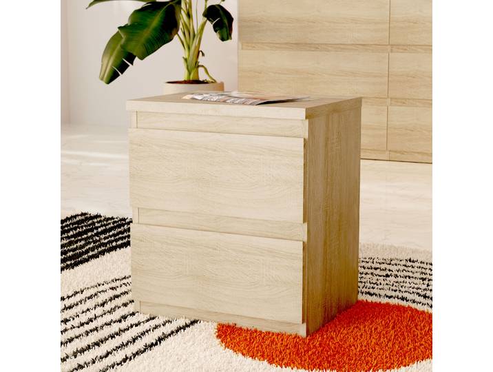 Kommode FORTE EDMORE , braun (eichefarben), B:41,8cm H:49,3cm T:32,2cm, Sideboards, Kommode, Kommode, Breite ca. 42 cm