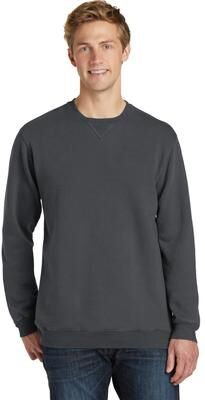 Port & Company PC098 Men's Beach Wash Garment-Dyed Crewneck Sweatshirt in Coal size 3XL   Cotton