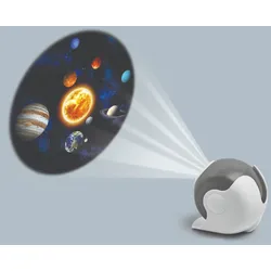 Planetarium Projektor für Kinder Weiß/Schwarz Kunststoff - Brainstorm - 4 Discs, 3,65 m Projektion, rotierbar, Abschaltautomatik, Poster