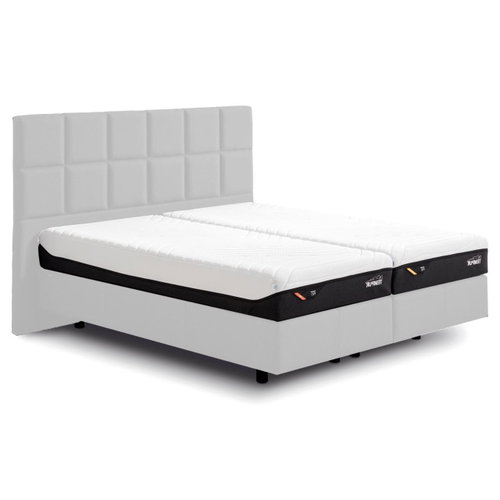 Tempur Boxspringbett Flat Check TEMPUR BOXSPRINGBETT FLAT Check 110 cm, Nussbaum e