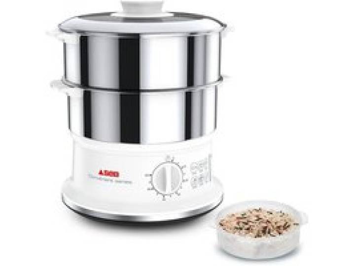 Seb Cuiseur Vapeur Convenient VC145100 2 bols inox empilables 6 L Minuteur 60 min Arrêt automatique