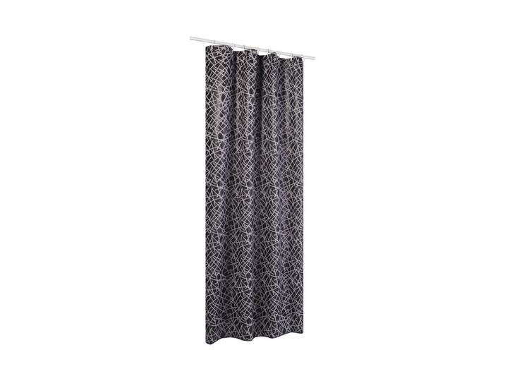 Spirella Duschvorhang Textil Schwarz-Weiss 200 × 120 cm