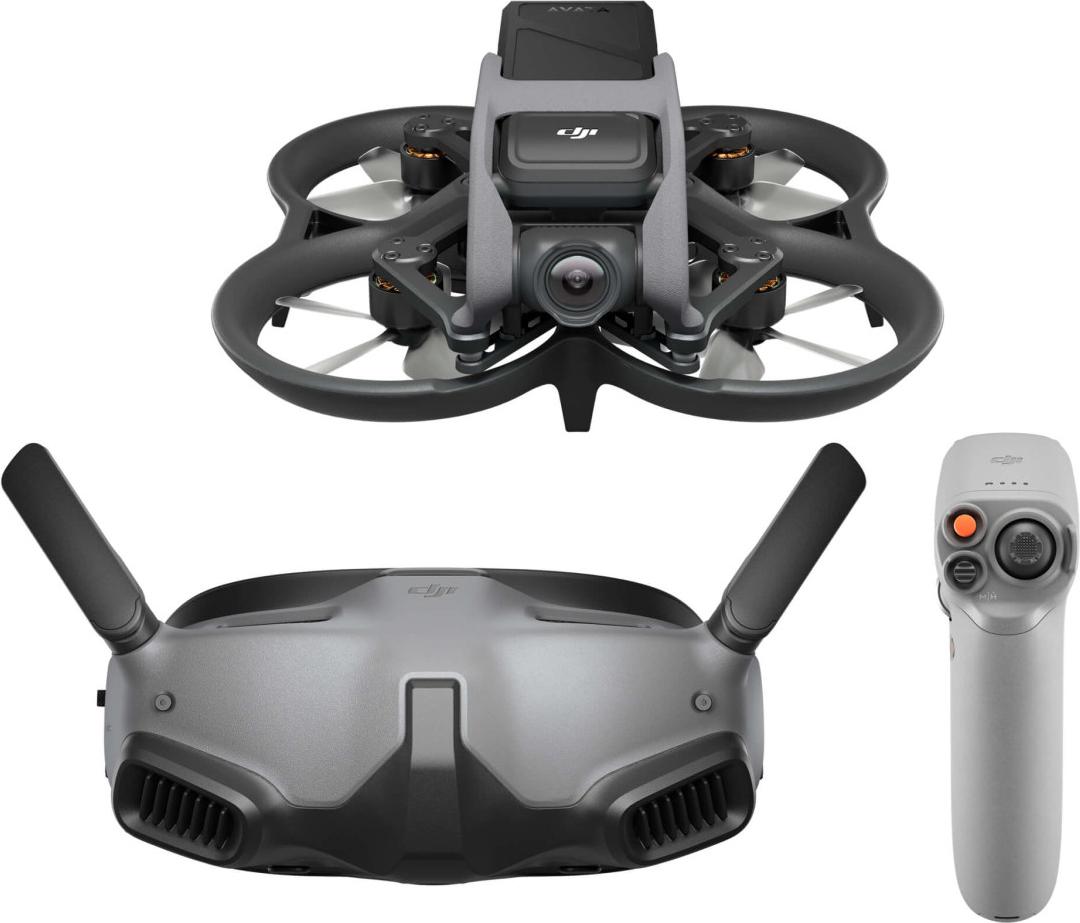 DJI Avata Explorer Combo, 4 Rotoren, 48 MP, 3840 x 2160 Pixel, 27 m/s, 2420 mAh, Schwarz, Grau