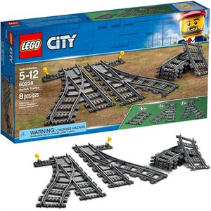 LEGO Spielzeugeisenbahn-Zubehör City 60238, Weichen und Schienen, Kunststoff, 6-teilig