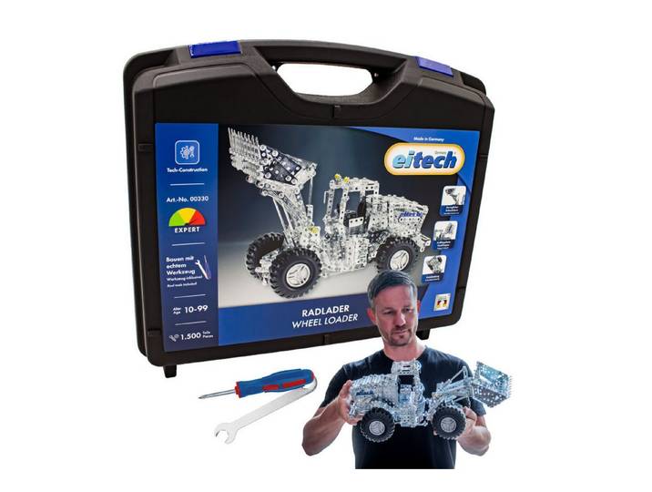 Eitech eitech Radlader, 00330 Metallbaukasten, (3D-Puzzle, 1500 St., Bausatz), Modellbausatz, Made in Germany