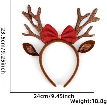 Perfect Picks Market Christmas Antler Headbands For Women Cute Deer Horn Hairpins For Holiday Festivities style 1