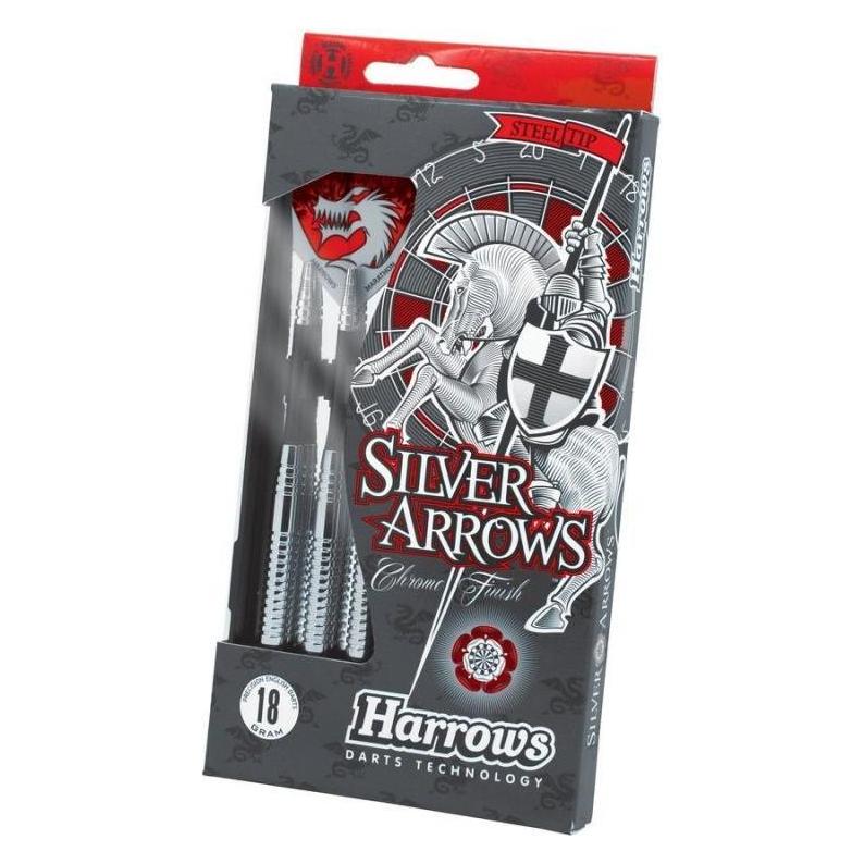 Harrows Darts Stahlspitze Silber PFEILE 3x18gR (18 g) (ST-842HRED92118)
