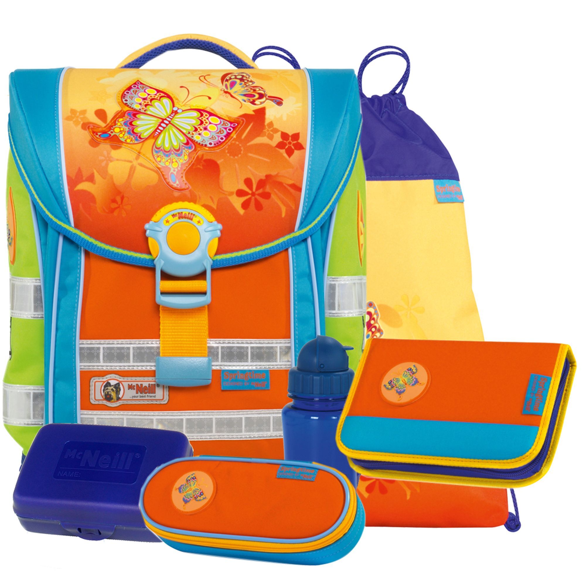 McNeill ERGO Light COMPACT "Flash-Line" Schulranzen-Set 6-tlg.