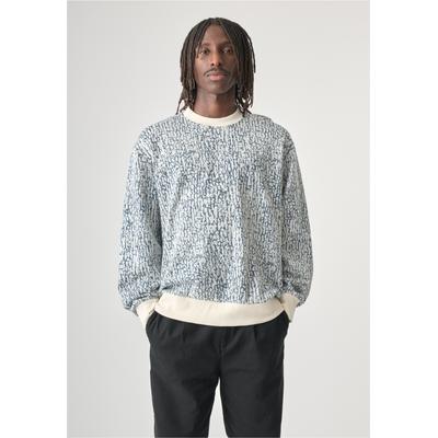 Strickpullover CLEPTOMANICX, Herren, Gr. M, blau (beige, blau), 100% Baumwolle, mehrfarbig, normal, Rundhals, Pullover Strickpullover, mit toller Musterung