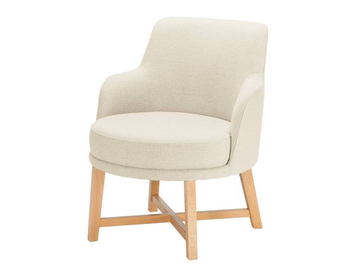 Fauteuil Siabu Beige/Beige clair Tissu 67 x 79 x 68cm