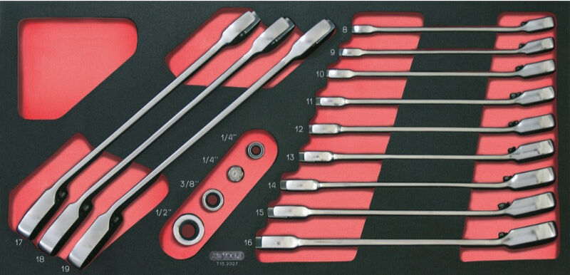 KS TOOLS Module 16 clés mixtes à cliquet GEARplus - 713.2027