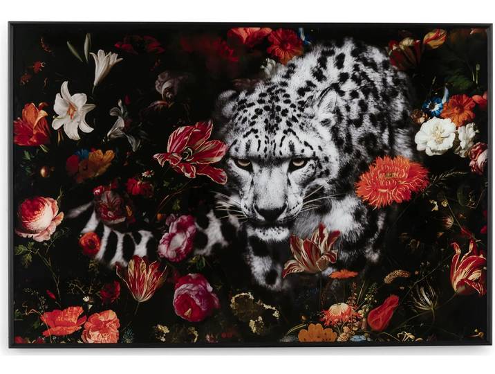 Coco Maison Floral Cheetah Bild 120x80cm