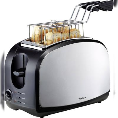 Trisa Crispy Snack Toaster Edelstahl, Schwarz 7361.4212