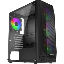Evolveo Xenon, Midi Tower/4x ARGB/mesh+sklo, PC Gehäuse, Schwarz