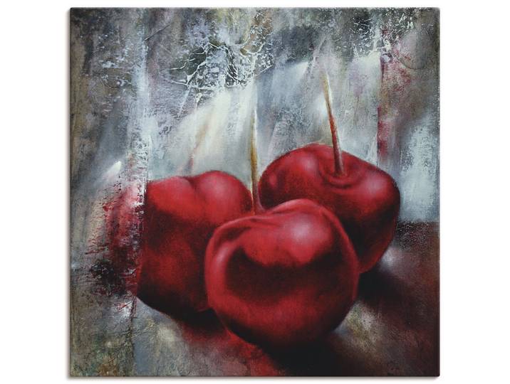 Leinwandbild ARTLAND Kirschen , rot (farbe bild(er): rot), B:70cm H:70cm, Bilder, Leinwandbild, auf Holzrahmen gespannt