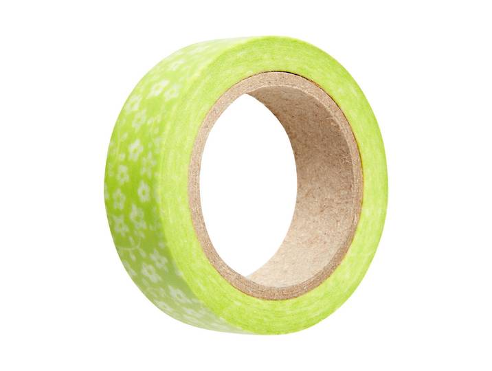 Washi-Tape mit Blumen Grün