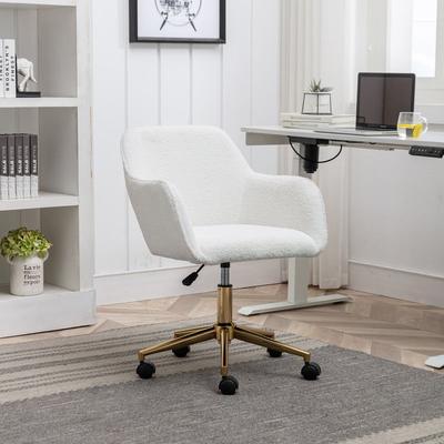 Modern Teddy Fabric Material Adjustable Height 360 Revolving Home Office Chair