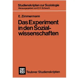 Das Experiment in den Sozialwissenschaften, Fachbücher von Ekkart Zimmermann, E Zimmermann