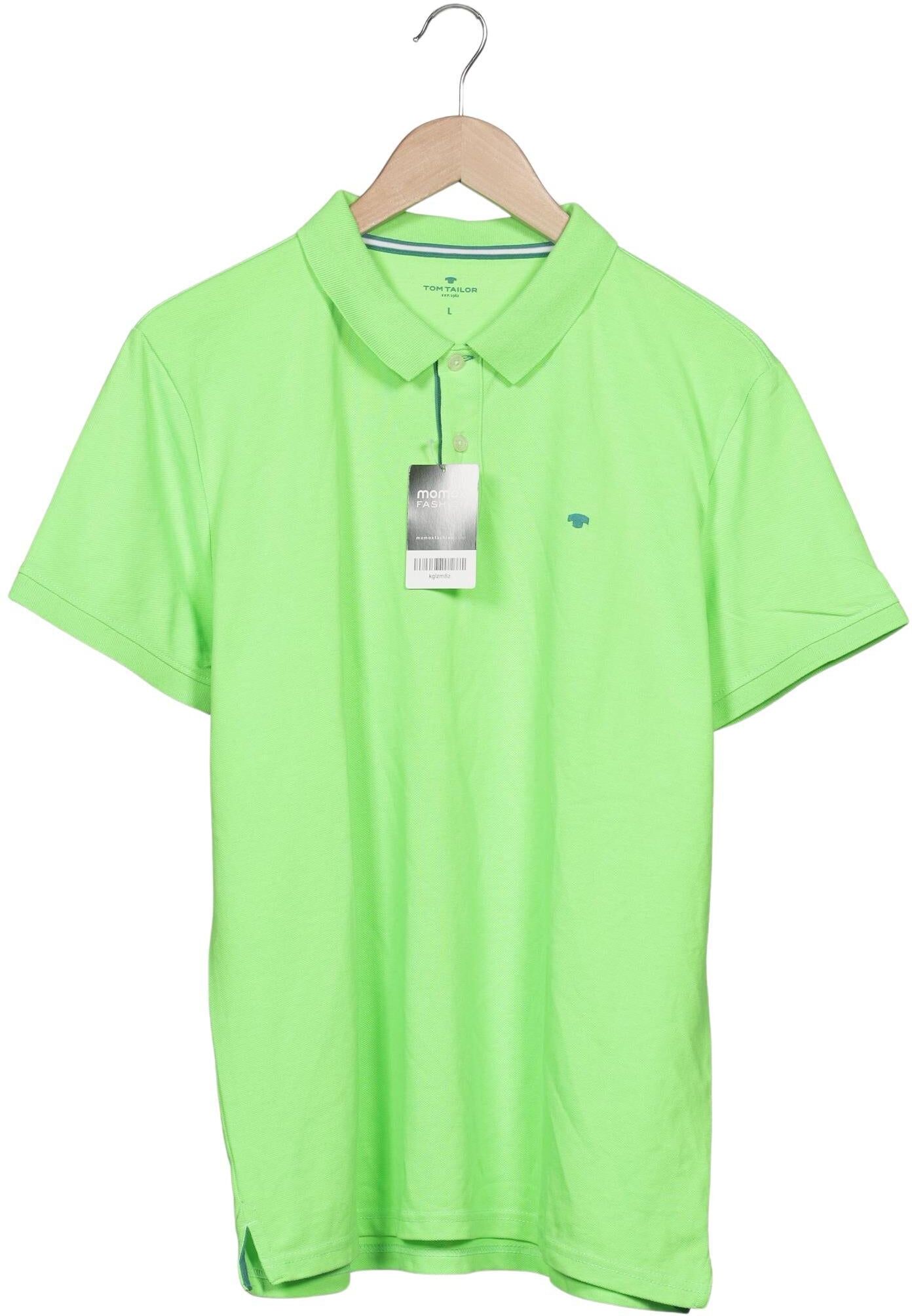 Tom Tailor Herren Poloshirt, Neon, Gr. L, Synthetik / Baumwolle - Second Hand