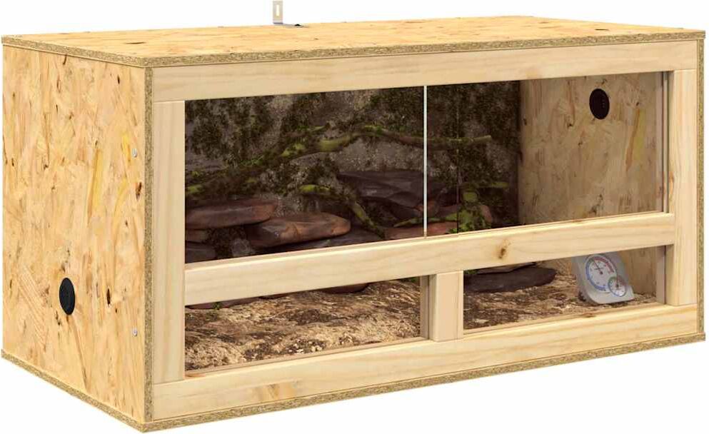 vidaXL Terrarium Marron 80 x 40 x 40 cm OSB