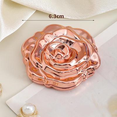 Fusion Finds Double Sided Mirror Foldable Portable Makeup Mirror Rose Flower Mirror Exquisite For Pocket Handbag Gift rose Gold